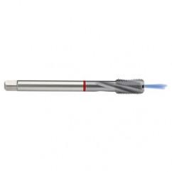 M6x1.0 6HX 3-Flute PM Cobalt Red Ring Semi-Bottoming 15 degree Spiral Flute Tap-TiCN - Industrial Tool & Supply