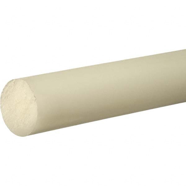 USA Sealing - 3' x 1-1/2" Semi-Clear White Polypropylene Rod - Industrial Tool & Supply