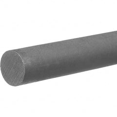 USA Sealing - 1' x 1-1/2" Dark Gray PVC Rod - Industrial Tool & Supply