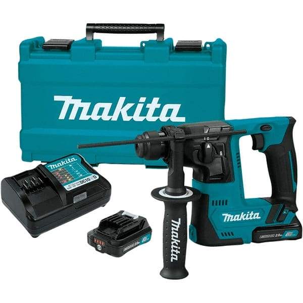 Makita - 12 Volt 9/16" Keyless Chuck Cordless Hammer Drill - 0 to 4,900 BPM, 0 to 850 RPM, Reversible - Industrial Tool & Supply