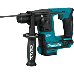 Makita - 12 Volt 5/8" Keyless Chuck Cordless Rotary Hammer - 0 to 4,800 BPM, 0 to 680 RPM, Reversible - Industrial Tool & Supply
