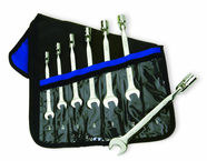 7 Pieces - Chrome - High Polished Flex Combination Wrench Set - 3/8 - 3/4" - Industrial Tool & Supply