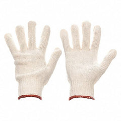 Size Small-EcoKnit - white ambidextrous knit glove - knit wrist - 80% polyester / 20% cotton - Industrial Tool & Supply