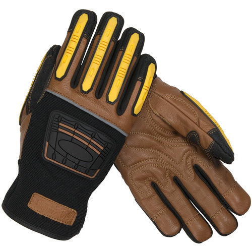 ‎120-4150/M All Purp Work Gloves - Maximum Safety - Kevlar Lined - Goat Leather Palm - TPR on Fingers - EN4 - Exact Industrial Supply