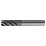 Square End Mill: 5/8'' Dia, 1-1/4'' LOC, 5/8'' Shank Dia, 3-1/2'' OAL, 5 Flutes, Solid Carbide Single End, PowerLayer Finish, Spiral Flute, 38 ° Helix, Centercutting, RH Cut, RH Flute, Series US556