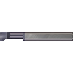 Micro 100 - Thread Relief Tools; Material: Solid Carbide ; Cutting Diameter (Inch): 1/4 ; Flat Width (Decimal Inch): 0.0940 ; Cutting Depth (Inch): 1/2 ; Projection (Decimal Inch): 0.0500 ; Shank Diameter (Inch): 1/4 - Exact Industrial Supply