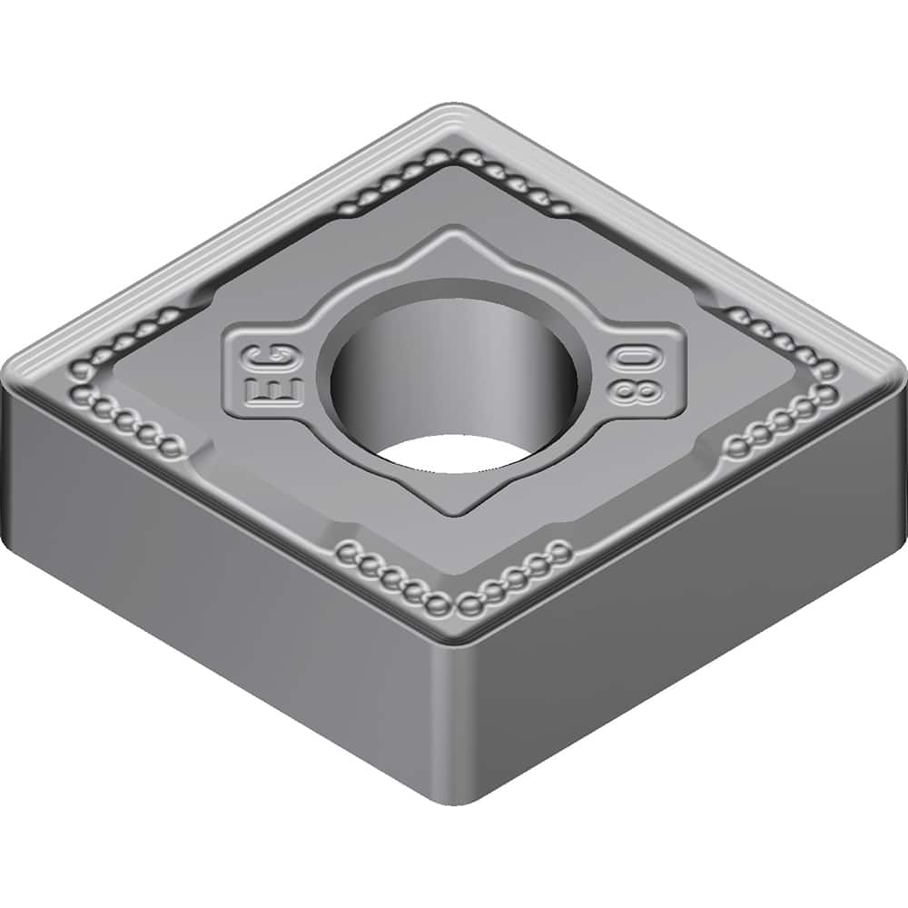 CNMG644EEG AC8015P Carbide Turning Insert Absotech Finish, 0.7598″ Long, 3/4″ Inscribed Circle, 0.063″ Corner Radius, 1/4″ Thick, 80° Included Angle, Series AC8000P