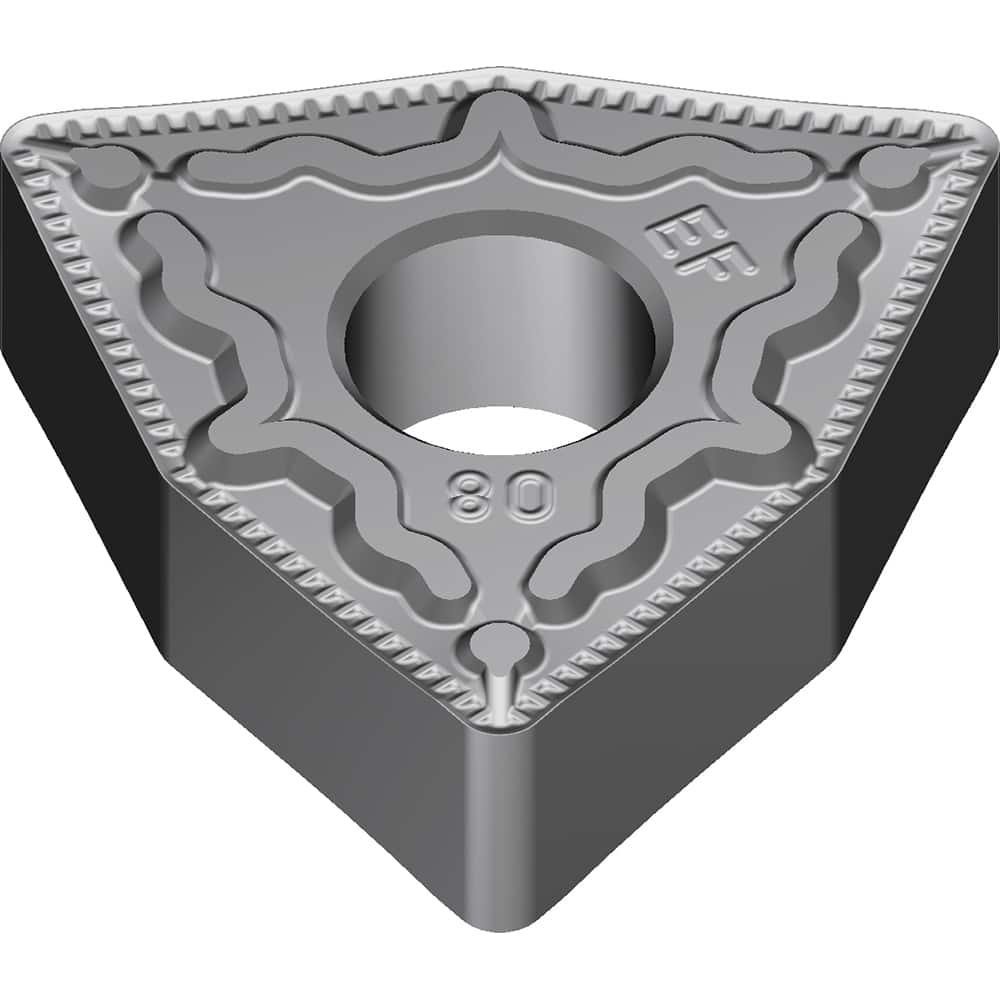 WNMG331EEF AC8015P Carbide Turning Insert Absotech Finish, 0.2559″ Long, 3/8″ Inscribed Circle, 0.0157″ Corner Radius, 0.1874″ Thick, 80° Included Angle, Series AC8000P