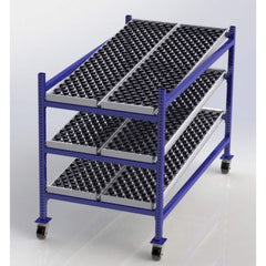 UNEX Manufacturing - Steel Shelving Type: Mobile Gravity Rack Starter or Add-On: Starter Unit - Industrial Tool & Supply