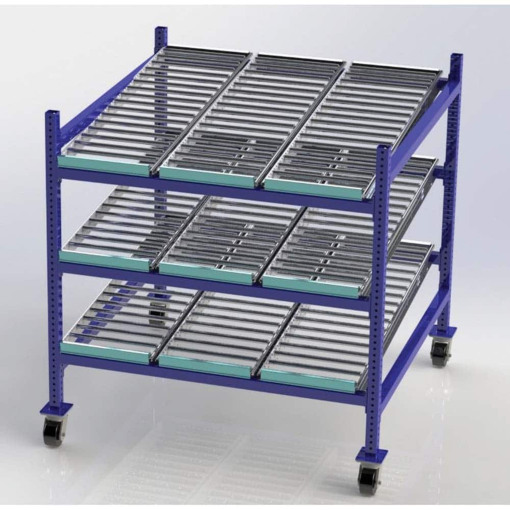UNEX Manufacturing - Steel Shelving Type: Mobile Gravity Rack Starter or Add-On: Starter Unit - Industrial Tool & Supply