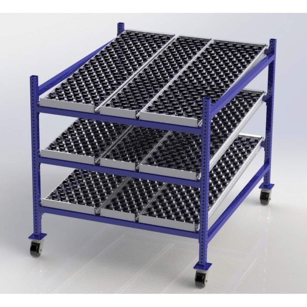 UNEX Manufacturing - Steel Shelving Type: Mobile Gravity Rack Starter or Add-On: Starter Unit - Industrial Tool & Supply