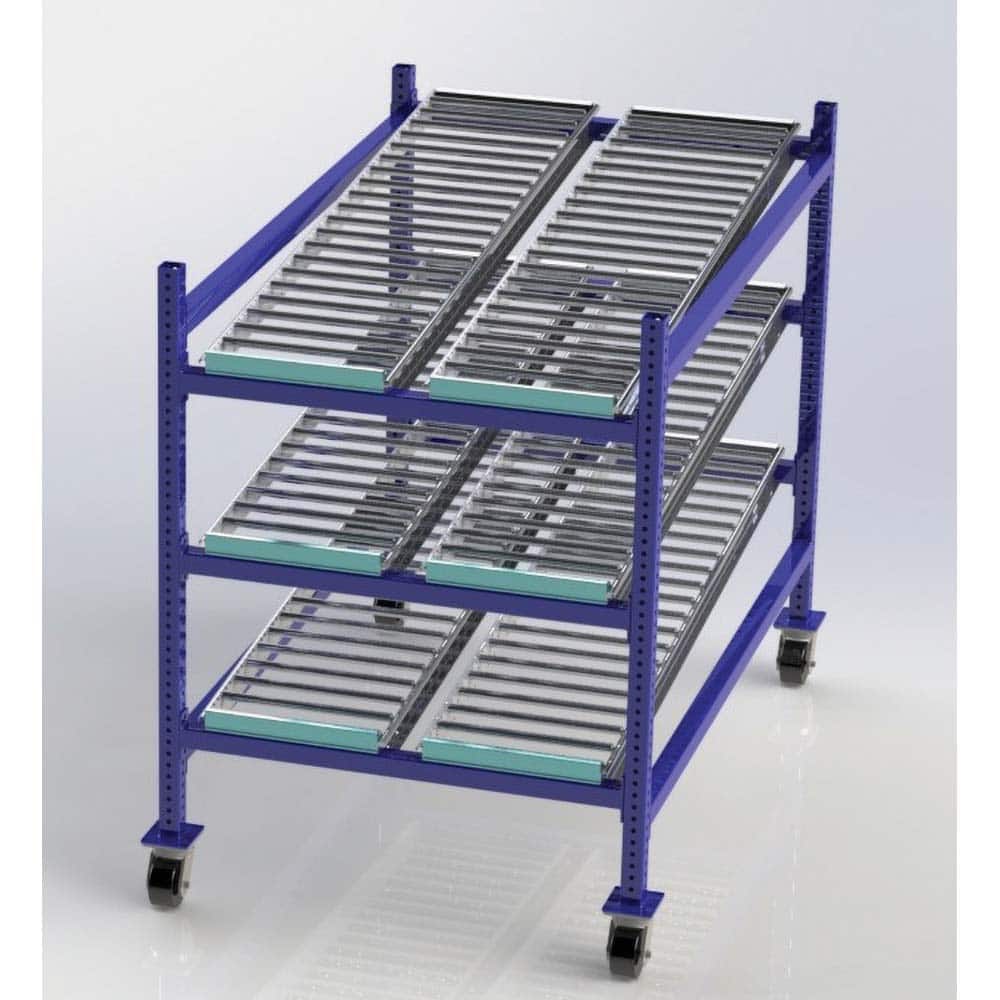 UNEX Manufacturing - Steel Shelving Type: Mobile Gravity Rack Starter or Add-On: Starter Unit - Industrial Tool & Supply