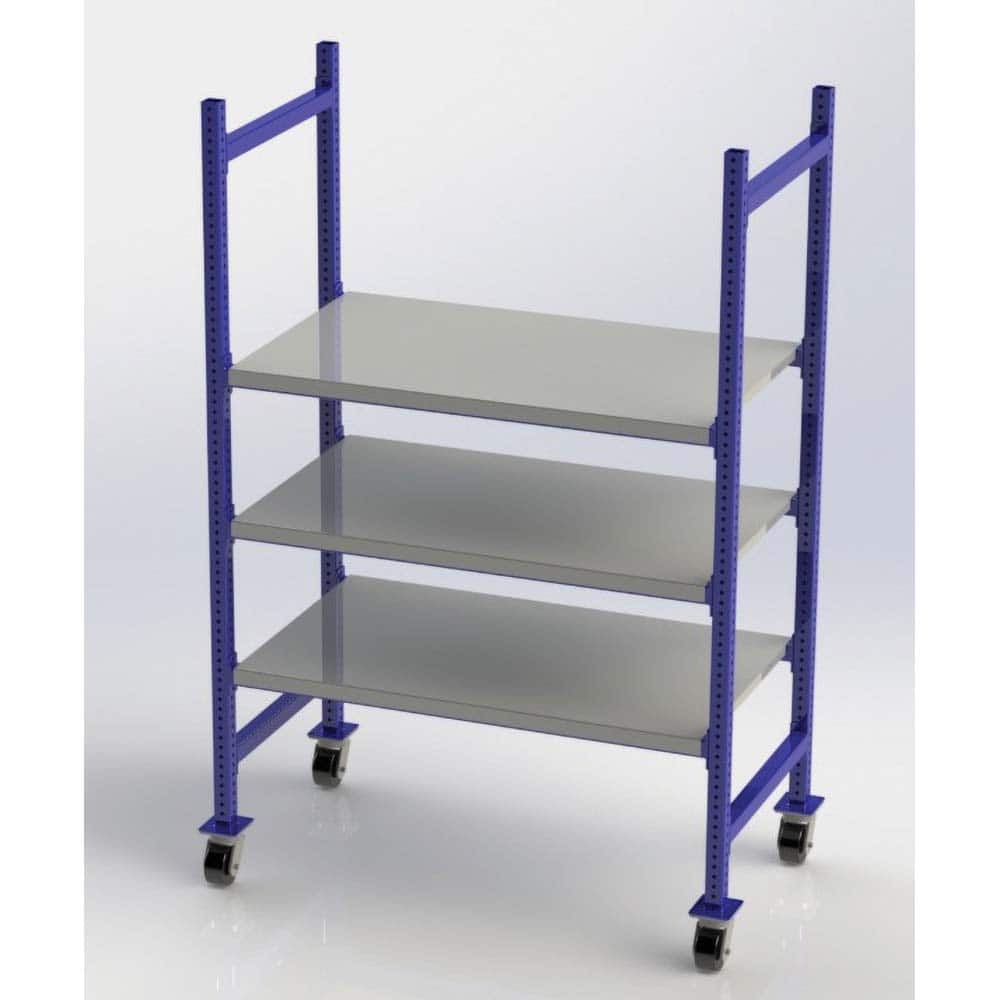 UNEX Manufacturing - Steel Shelving Type: Mobile Pick Tray Rack Starter or Add-On: Starter Unit - Industrial Tool & Supply