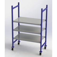 UNEX Manufacturing - Steel Shelving Type: Mobile Pick Tray Rack Starter or Add-On: Starter Unit - Industrial Tool & Supply