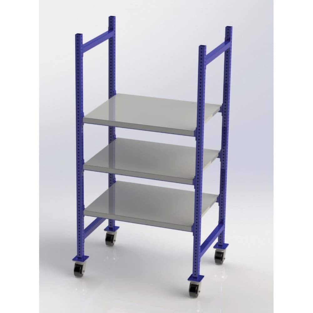 UNEX Manufacturing - Steel Shelving Type: Mobile Pick Tray Rack Starter or Add-On: Starter Unit - Industrial Tool & Supply