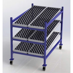 UNEX Manufacturing - Steel Shelving Type: Mobile Gravity Rack Starter or Add-On: Starter Unit - Industrial Tool & Supply