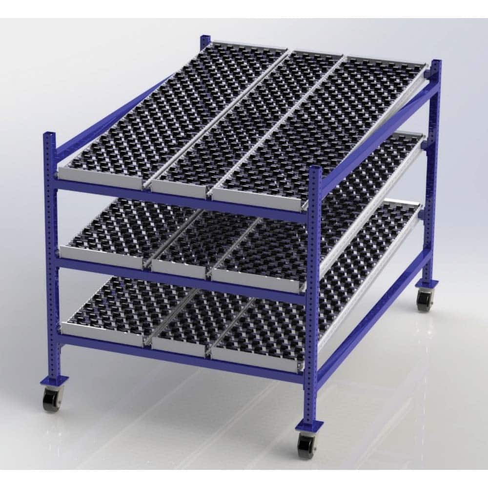 UNEX Manufacturing - Steel Shelving Type: Mobile Gravity Rack Starter or Add-On: Starter Unit - Industrial Tool & Supply