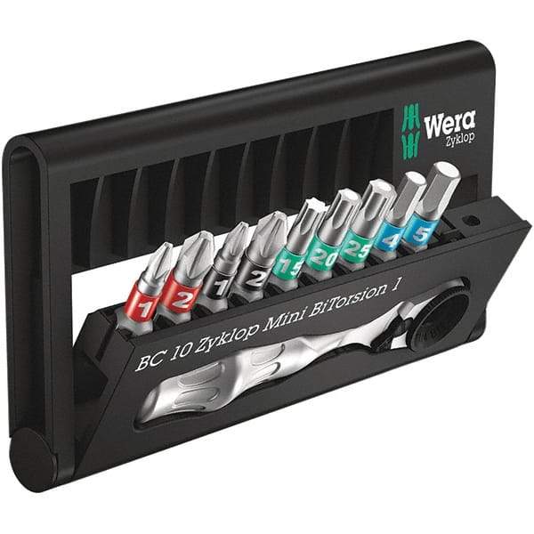 Wera - Screwdriver Bit Sets Type: Insert Bit Set Drive Size: 1/4 (Inch) - Industrial Tool & Supply