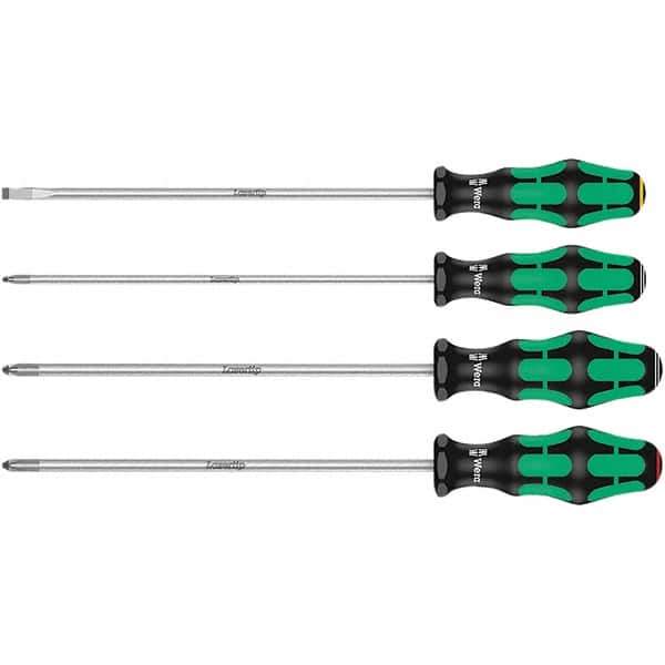 Wera - Screwdriver Sets Screwdriver Types Included: Pozidriv; Slotted; Phillips Number of Pieces: 4 - Industrial Tool & Supply