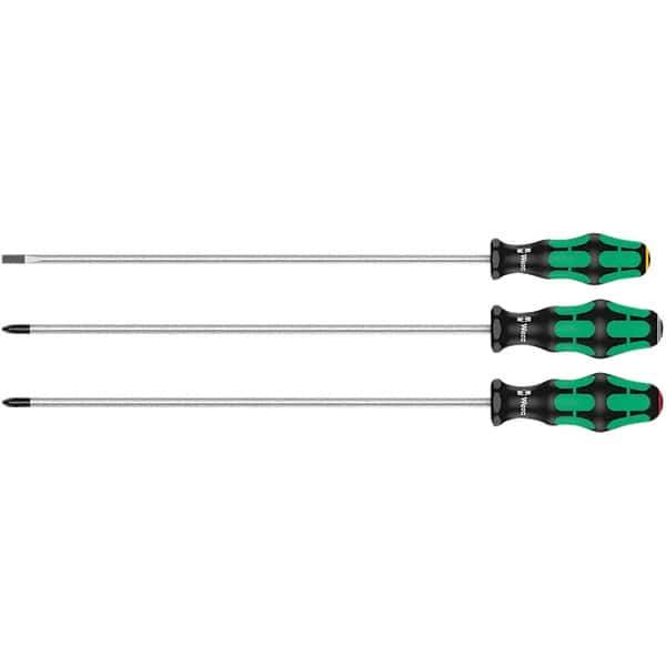 Wera - Screwdriver Sets Screwdriver Types Included: Pozidriv; Slotted; Phillips Number of Pieces: 3 - Industrial Tool & Supply
