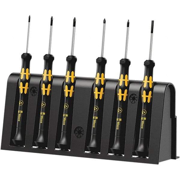 Wera - Screwdriver Sets Screwdriver Types Included: Phillips; Microstix; Slotted; TorxPlus Number of Pieces: 6 - Industrial Tool & Supply