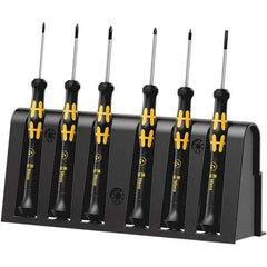 Wera - Screwdriver Sets Screwdriver Types Included: Phillips; Microstix; Slotted; TorxPlus Number of Pieces: 6 - Industrial Tool & Supply
