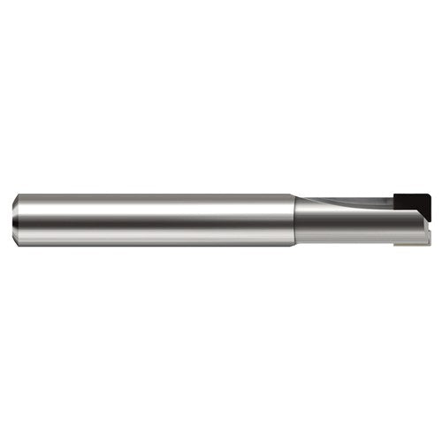 Diamond End Mills for Non-Ferrous Materials - PCD Diamond - 0.0930″ (3/32″) Cutter Diameter × 0.0100″ Radius × 0.1870″ (3/16″) Length of Cut PCD Corner Radius End Mill, Flute - Exact Industrial Supply
