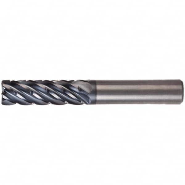 Kennametal - 3/8" Diam 6 Flute Solid Carbide 0.03" Corner Radius End Mill - Industrial Tool & Supply