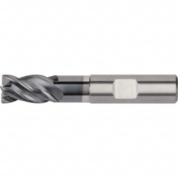 Kennametal - 4mm Diam 4 Flute Solid Carbide 0.25mm Corner Radius End Mill - Industrial Tool & Supply