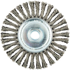Norton - 4-1/2" OD, 5/8-11 Arbor Hole, Stringer Bead Carbon Wheel Brush - Industrial Tool & Supply
