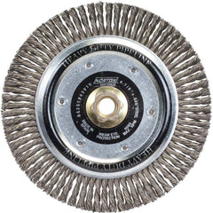 Norton - 6-7/8" OD, 5/8-11 Arbor Hole, Stringer Bead Carbon Wheel Brush - Industrial Tool & Supply
