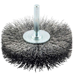 Norton - 3" OD, Crimped Carbon Wheel Brush - Industrial Tool & Supply