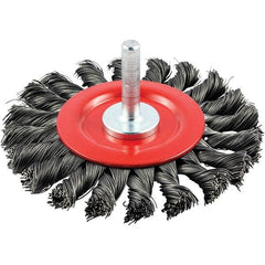 Norton - 3" OD, Knotted Carbon Wheel Brush - Industrial Tool & Supply