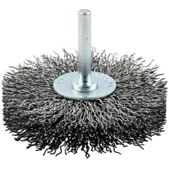Norton - 3" OD, Crimped Carbon Wheel Brush - Industrial Tool & Supply