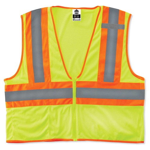 8229Z 4/5 XL Lime Econ 2-Tone Vest Type R Class 2 - Industrial Tool & Supply