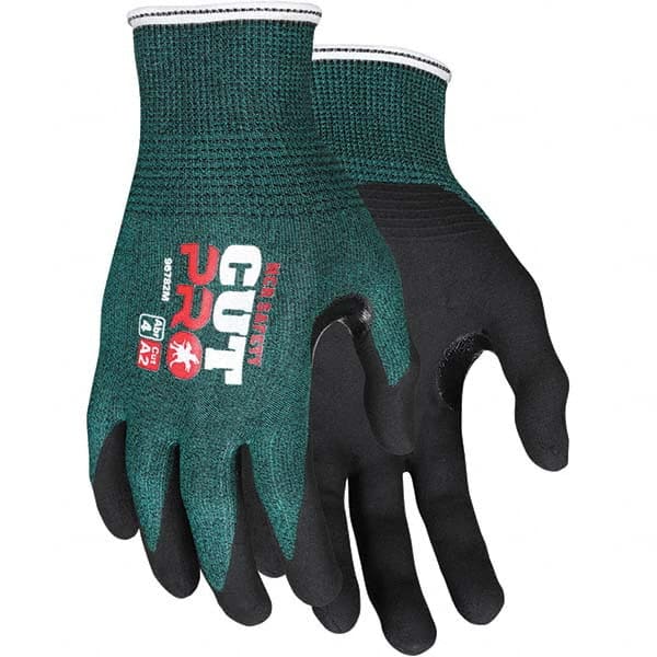 MCR Safety - Size S, ANSI Cut Lvl A2, Puncture Lvl 3, Abrasion Lvl 5, Nitrile Coated Cut Resistant Gloves - Industrial Tool & Supply