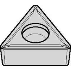 TCMT 432 Single-sided|T TN20P, 1/32″ Corner Radius, 3/16″ Thick, 1/2″ Inscribed Circle, TiN, Turning Indexable Insert - Industrial Tool & Supply