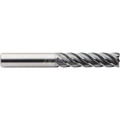 Corner Radius End Mill: 3/8″ Dia, 2-1/2″ LOC, 0.015″ Radius, 5 Flutes, Solid Carbide 4″ OAL, 3/8″ Shank Dia, 40 ° Helix, ALtima Blaze Coated, Corner Radius End, Centercutting