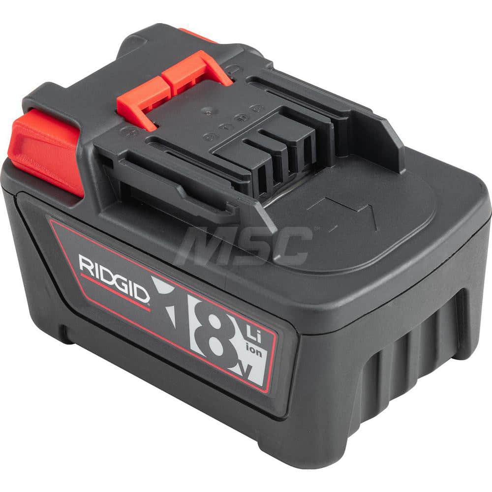 Ridgid - Power Tool Batteries; Voltage: 18.00 ; Battery Chemistry: Lithium-Ion ; Battery Capacity (Ah): 5.00 ; Time to Charge (Minutes): 95.00 - Exact Industrial Supply