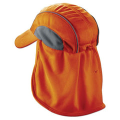 6650 Orange Hat W/ Neck Shade High Perf - Industrial Tool & Supply