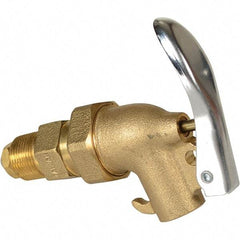 Vestil - 3/4" NPT Brass Adjustable Drum Faucet - 4" Long Extension - Industrial Tool & Supply
