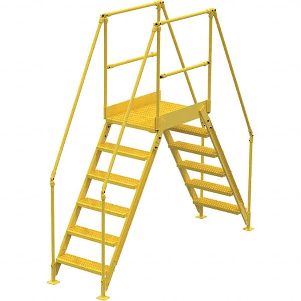 Vestil - 102-7/8" High 500 Lb Capacity 6 Step Crossover Bridge - Industrial Tool & Supply