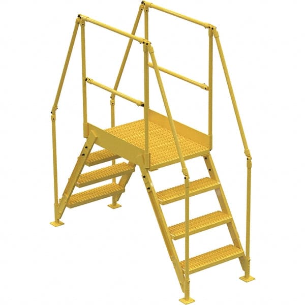 Vestil - 82-7/8" High 500 Lb Capacity 4 Step Crossover Bridge - Industrial Tool & Supply