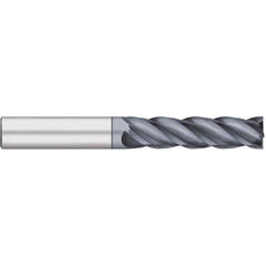 Square End Mill: 5/16'' Dia, 1-1/8'' LOC, 5/16'' Shank Dia, 3'' OAL, 4 Flutes, Solid Carbide Single End, AlCrO-MAX Finish, Upcut Flute, 38 ° Helix, Centercutting, RH Cut, RH Flute