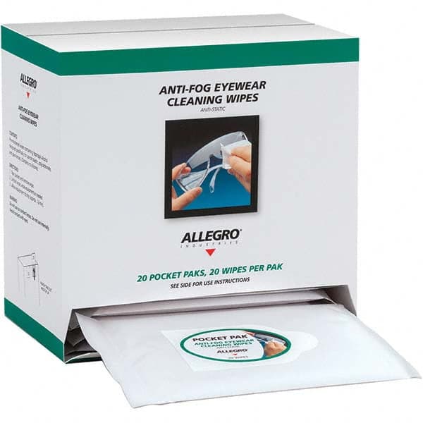 Allegro - 20 20-Pack Pieces Lens Cleaning Towelettes - Industrial Tool & Supply