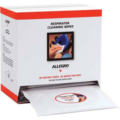 Allegro - 20 20-Pack Pieces Facepiece Cleaning Alcohol Wipes - Industrial Tool & Supply