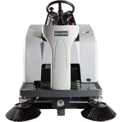 Advance - 46" Cleaning Width, Battery Powered Walk Behind & Sweeper - 0.8 hp, 420 RPM, Series Terra 4300B - Industrial Tool & Supply