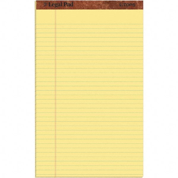 TOPS - Note Pads, Writing Pads & Notebooks Writing Pads & Notebook Type: Writing Pad Size: 8-1/2 x 14 - Industrial Tool & Supply