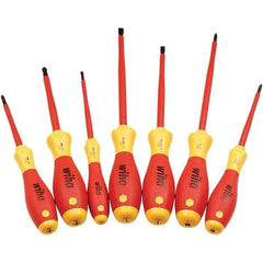 Wiha - Screwdriver Sets Screwdriver Types Included: Insulated Slotted; Phillips Number of Pieces: 7 - Industrial Tool & Supply