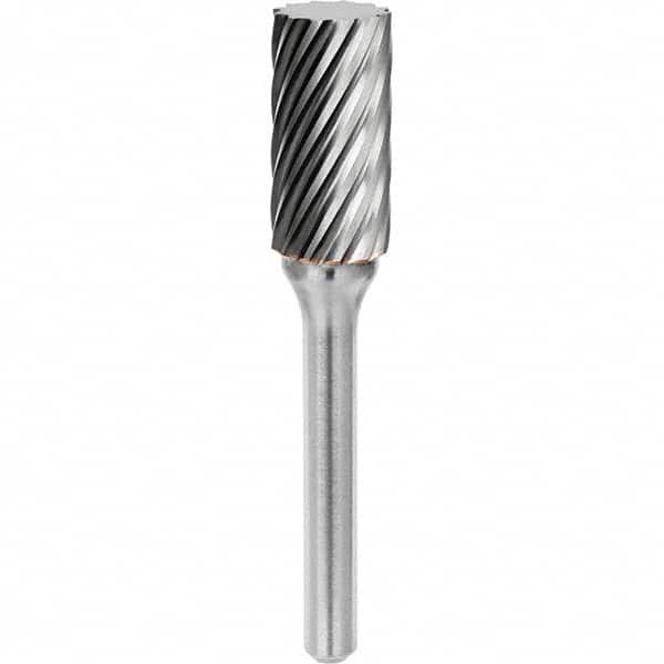 SGS Pro - 3/8" Cut Diam, 1/4" Shank Diam, Tungsten Carbide Inox Cut Cylinder Burr - Industrial Tool & Supply